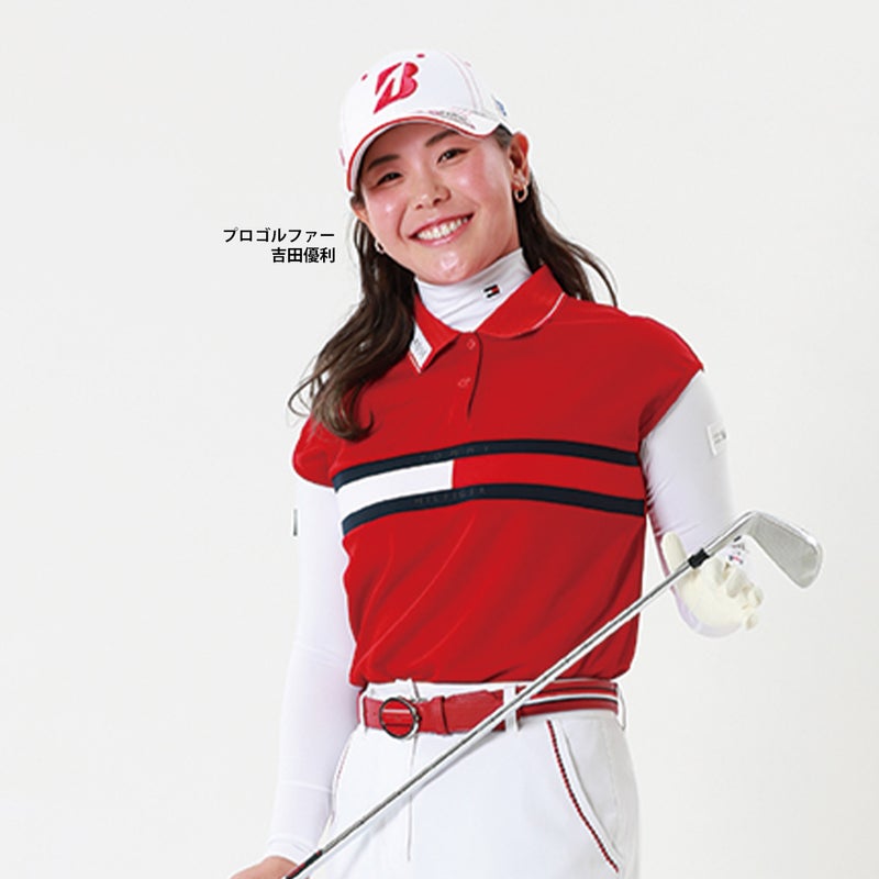 吉田優利プロ着用 トミー ヒルフィガー ゴルフ Tommy Hilfiger Golf レディース レディース モックネック メッシュインナーシャツ THLA535 詳細12