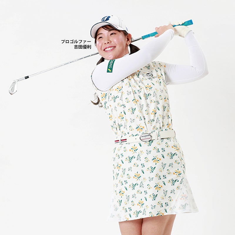 吉田優利プロ着用 トミー ヒルフィガー ゴルフ Tommy Hilfiger Golf レディース レディース モックネック メッシュインナーシャツ THLA535 詳細13