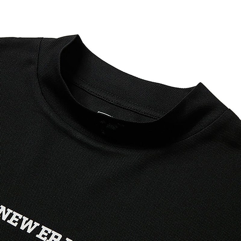 ニューエラ NEW ERA メンズ メンズ 半袖 ミッドネック 鹿の子 Tシャツ Vertical Logo ブラック ERMA54H 詳細3