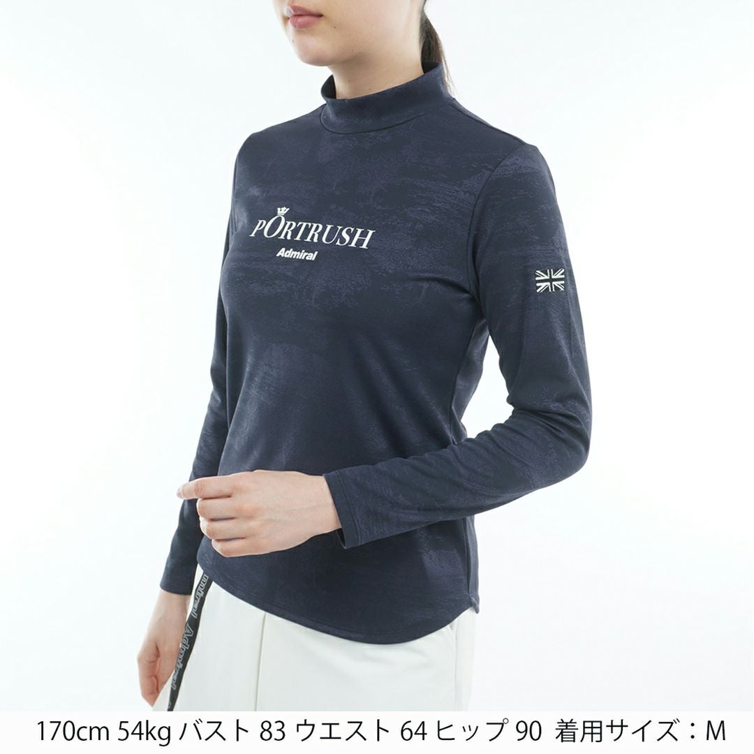 アドミラル ゴルフ Admiral GOLF レディース レディース ゴルフジャガード 長袖モックネックシャツ ADLA555 詳細8