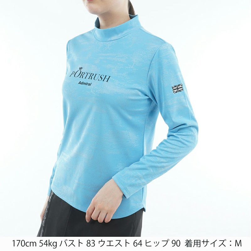 アドミラル ゴルフ Admiral GOLF レディース レディース ゴルフジャガード 長袖モックネックシャツ ADLA555 詳細11