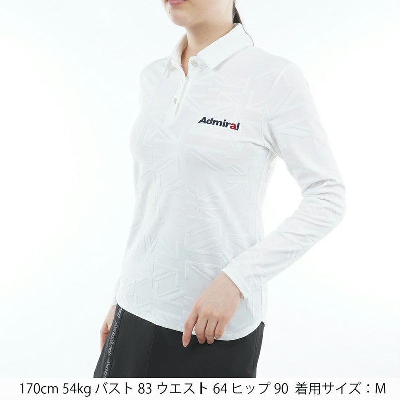 アドミラル ゴルフ Admiral GOLF レディース レディース UJジャガード 長袖シャツ ADLA557 詳細2