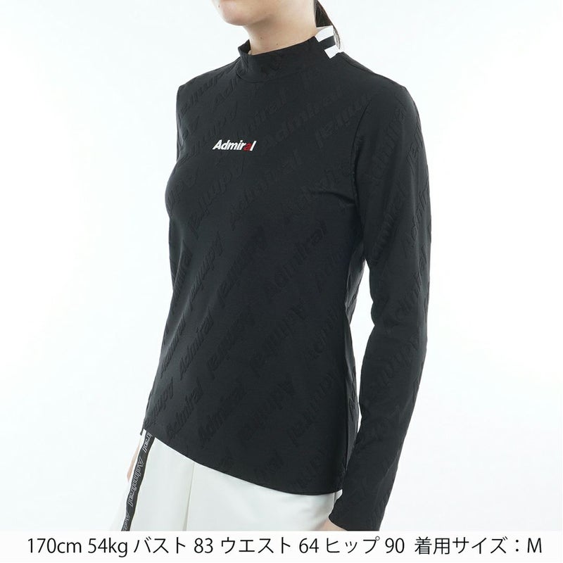 アドミラル ゴルフ Admiral GOLF レディース レディース ロゴストレッチ ジャガードモックネックシャツ ADLA559 詳細5