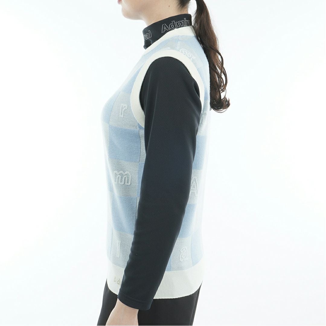 アドミラル ゴルフ Admiral GOLF レディース レディース モノグラムジャカード　ライトクルーニットベスト ADLA561 詳細9