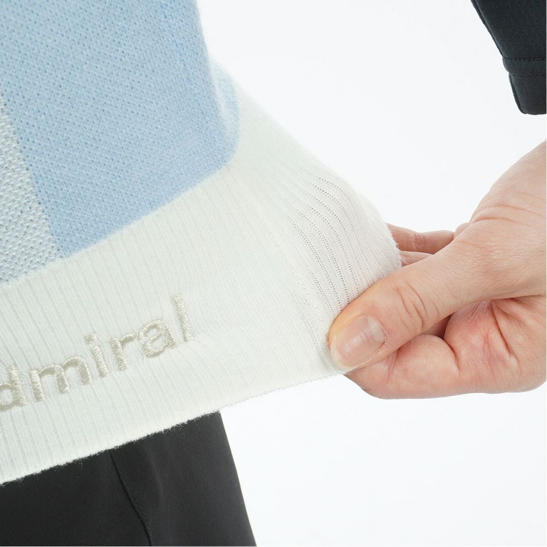 アドミラル ゴルフ Admiral GOLF レディース レディース モノグラムジャカード　ライトクルーニットベスト ADLA561 詳細12