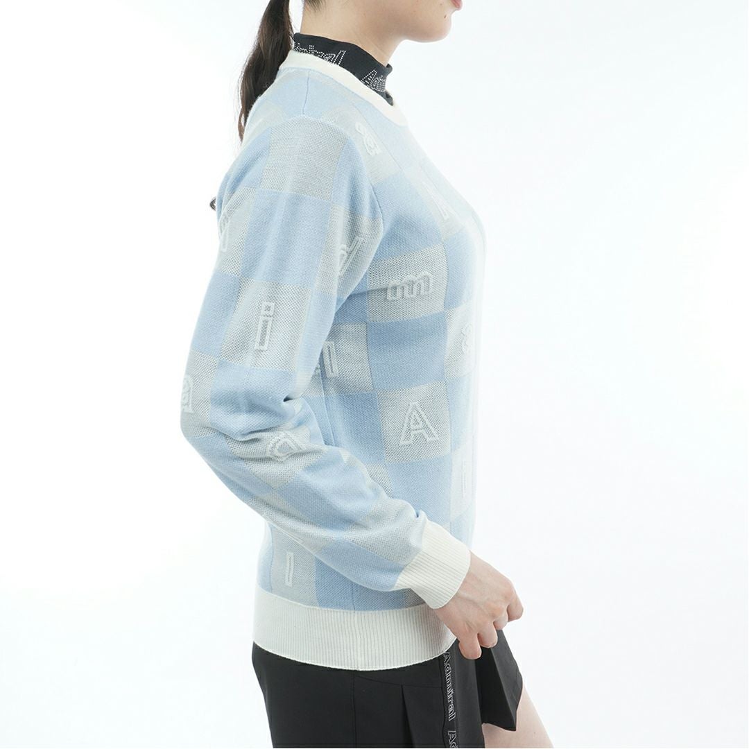 アドミラル ゴルフ Admiral GOLF レディース レディース モノグラムジャカード　ライトクルーニット ADLA562 詳細11