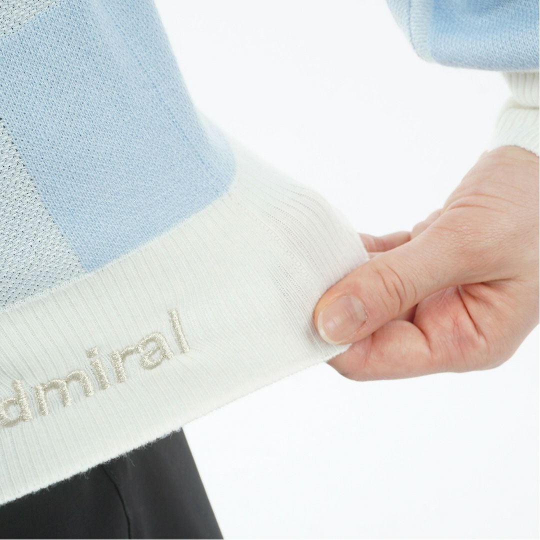 アドミラル ゴルフ Admiral GOLF レディース レディース モノグラムジャカード　ライトクルーニット ADLA562 詳細12