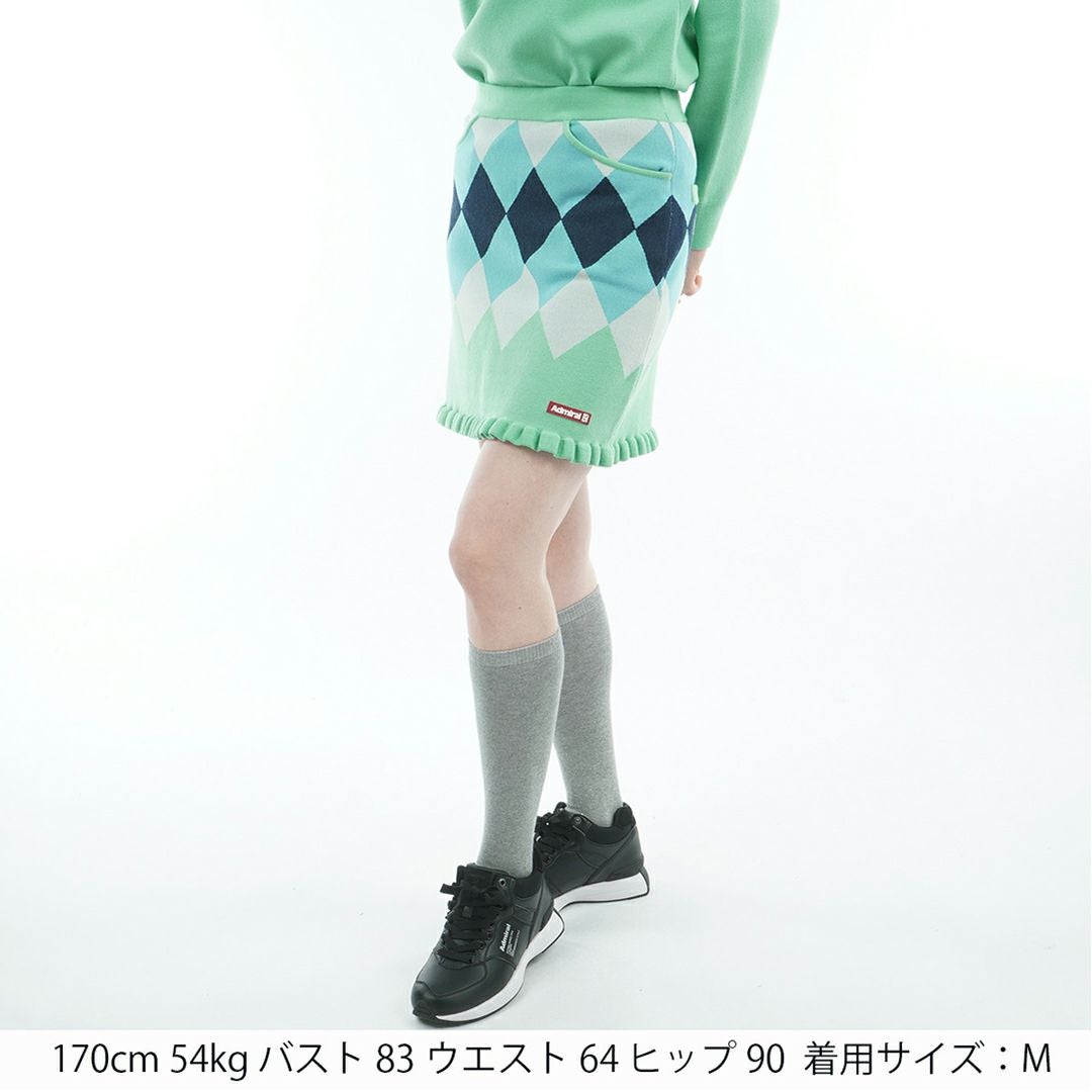 最終お値下げ♥️Admiral スカート M 40％OFF】[アドミラル ゴルフ]レディース アーガイル ニットスカート