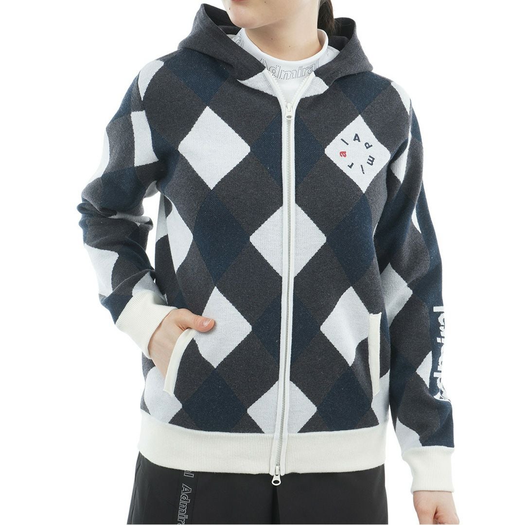 アドミラル ゴルフ Admiral GOLF レディース レディース アーガイル フーディージップパーカ ADLA575 詳細14