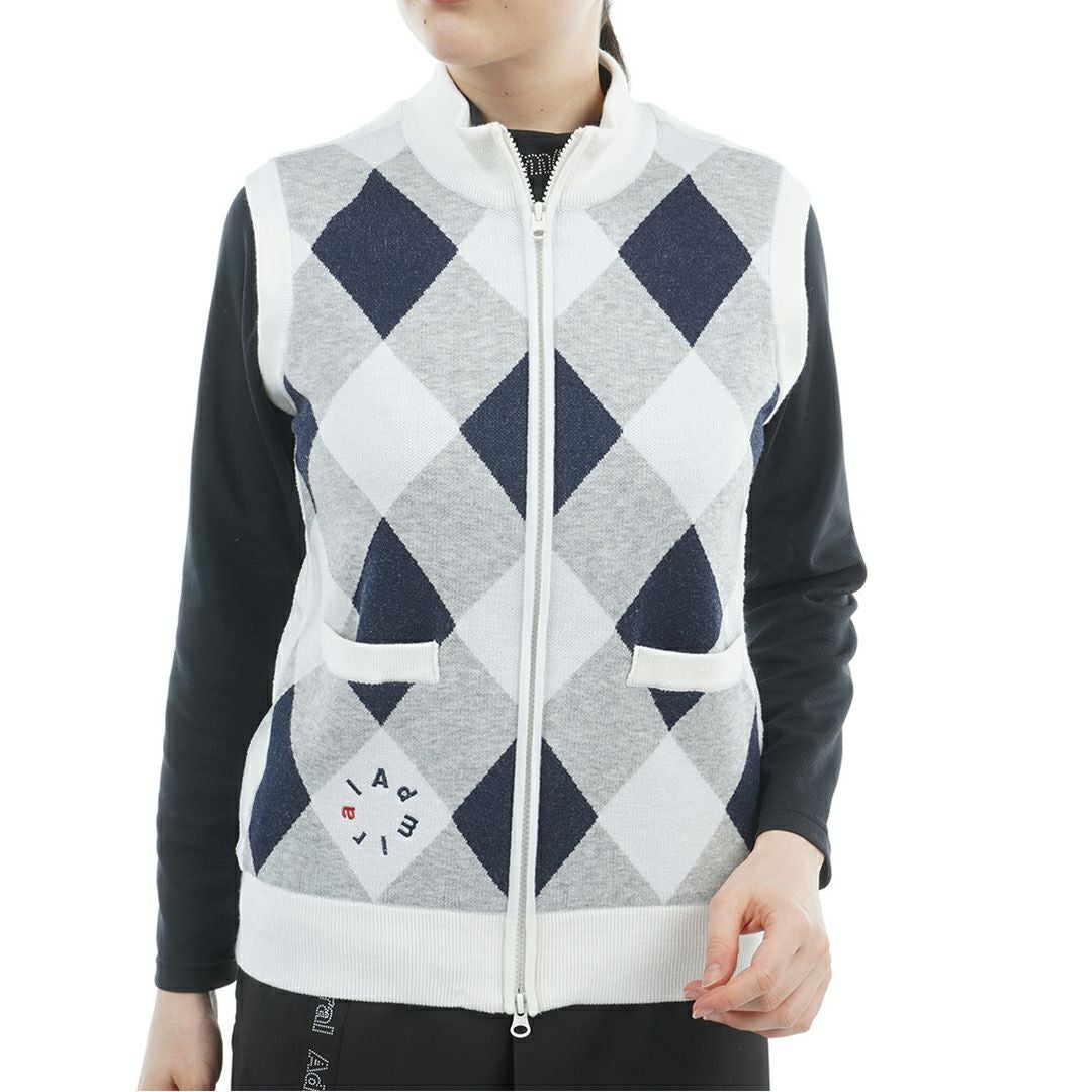 アドミラル ゴルフ Admiral GOLF レディース レディース アーガイル バックボアジップベスト ADLA576 詳細1