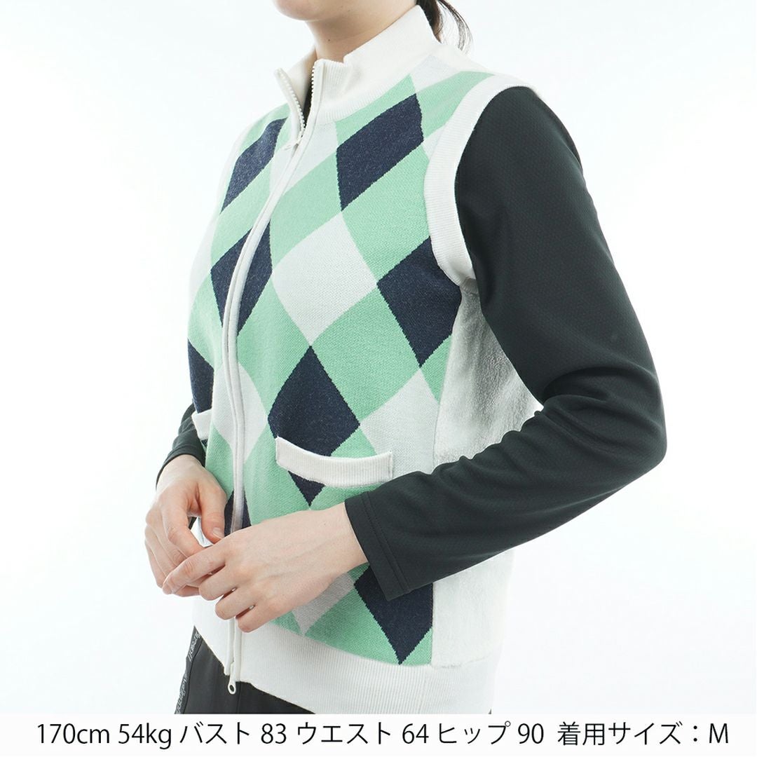 30％OFF】[アドミラル ゴルフ]レディース アーガイル バックボアジップ