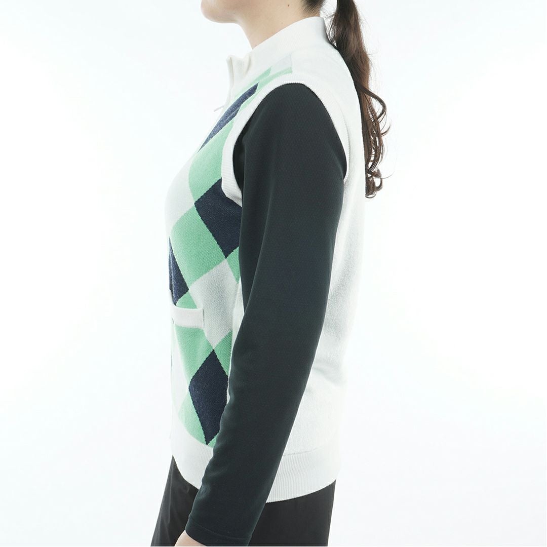 アドミラル ゴルフ Admiral GOLF レディース レディース アーガイル バックボアジップベスト ADLA576 詳細9