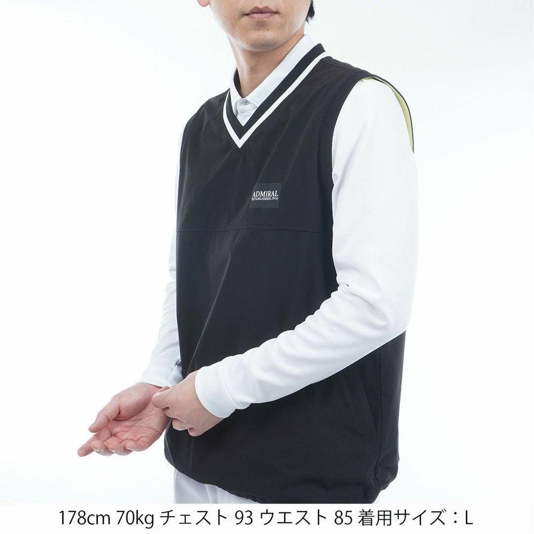 アドミラル ゴルフ Admiral GOLF メンズ メンズ Vネック ウィンドベスト ADMA551 詳細9