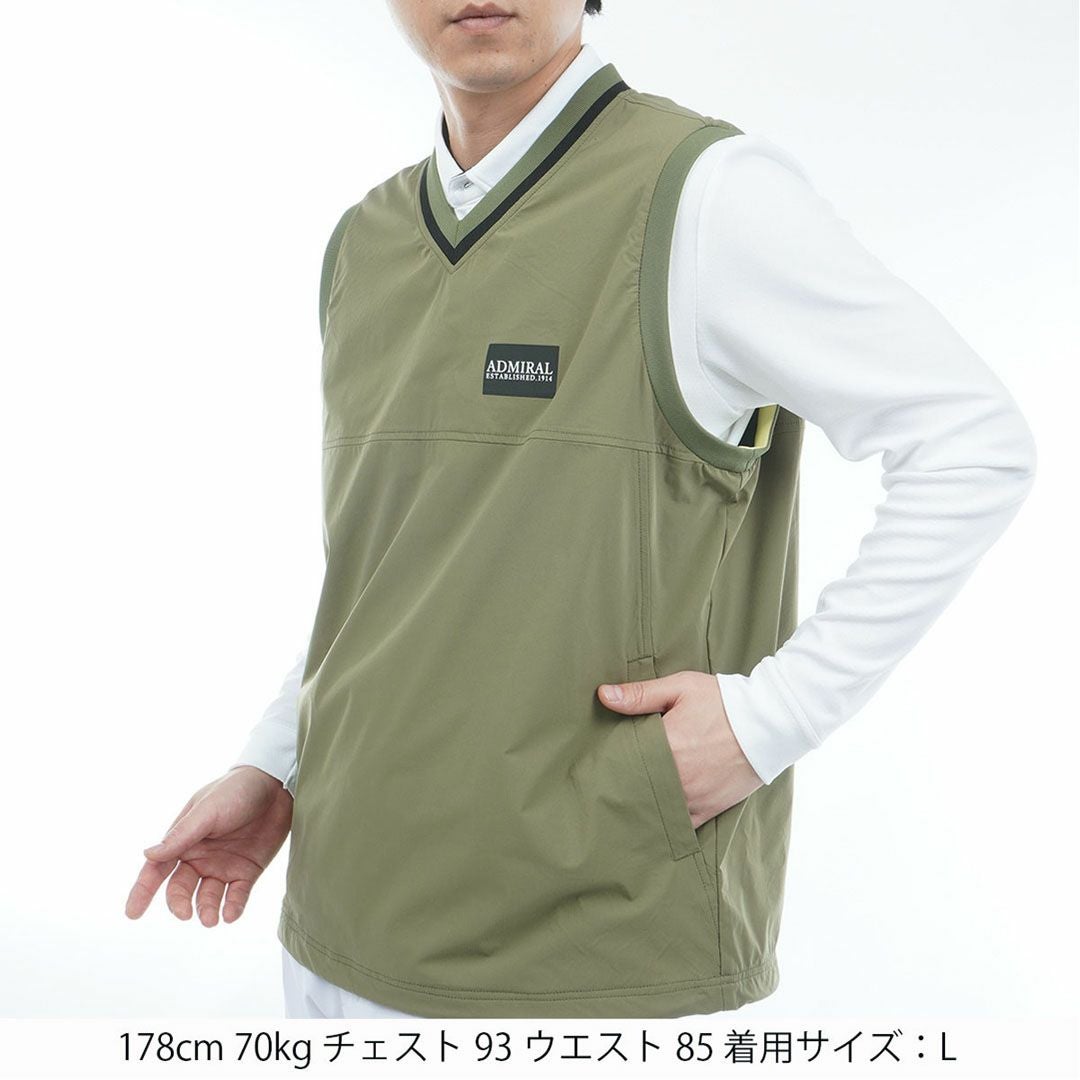 アドミラル ゴルフ Admiral GOLF メンズ メンズ Vネック ウィンドベスト ADMA551 詳細15