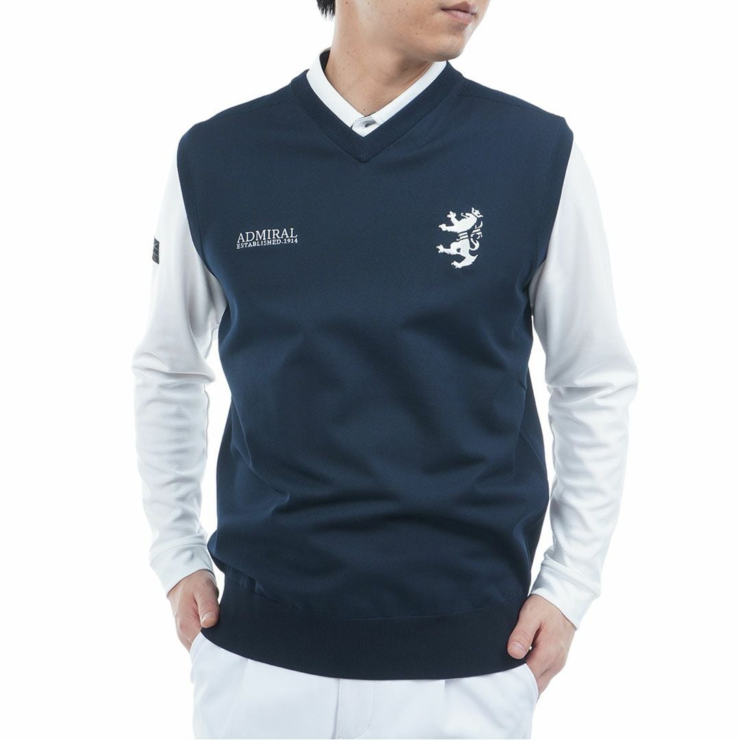 30％OFF】[アドミラル ゴルフ]メンズ ロゴモノグラム 浅Vネック