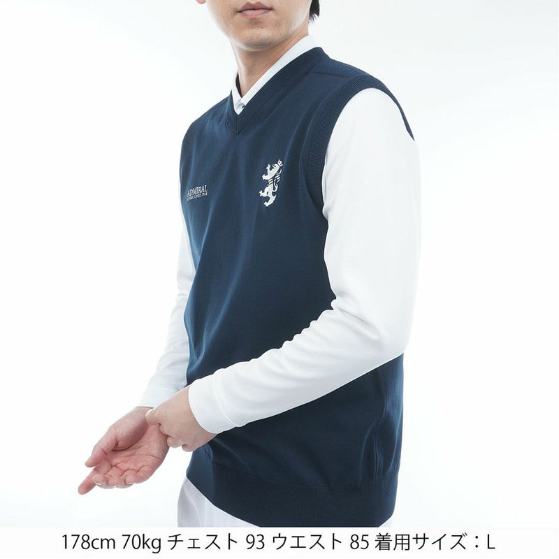 アドミラル ゴルフ Admiral GOLF メンズ メンズ パフォーマンス 浅Vニットベスト ADMA552 詳細11