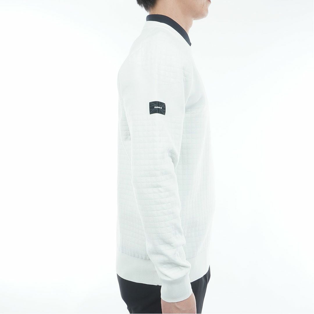 アドミラル ゴルフ Admiral GOLF メンズ メンズ リップジャガード クルーネックセーター ADMA553 詳細5