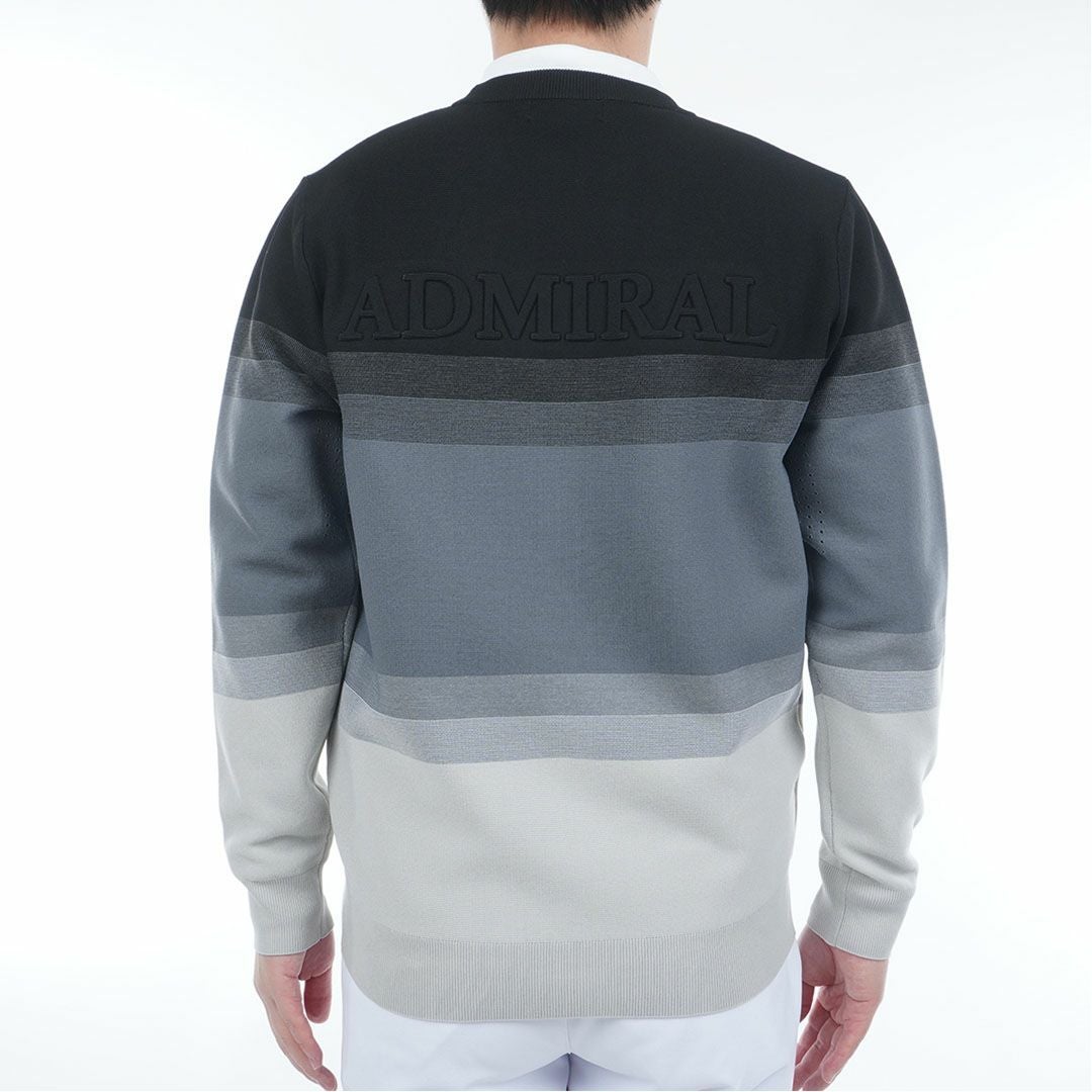 30％OFF】[アドミラル ゴルフ]メンズ グラデーションボーダー クルー
