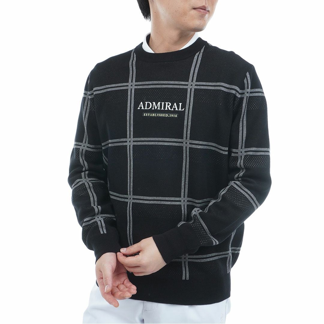 30％OFF】[アドミラル ゴルフ]メンズ ウィンドウペン クルーネック