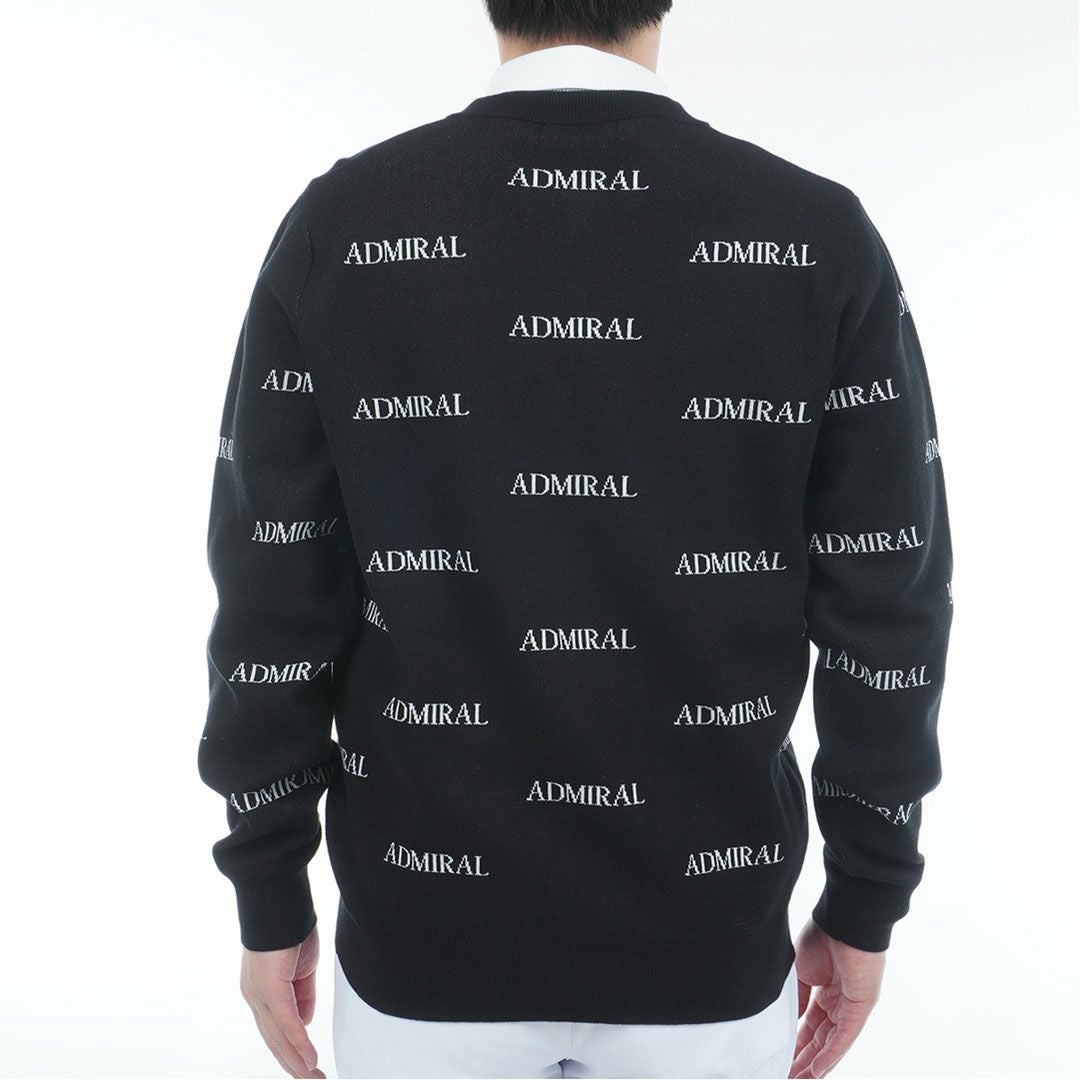 アドミラル ゴルフ Admiral GOLF メンズ メンズ ロゴモノグラム 浅Vネックセーター ADMA559 詳細7