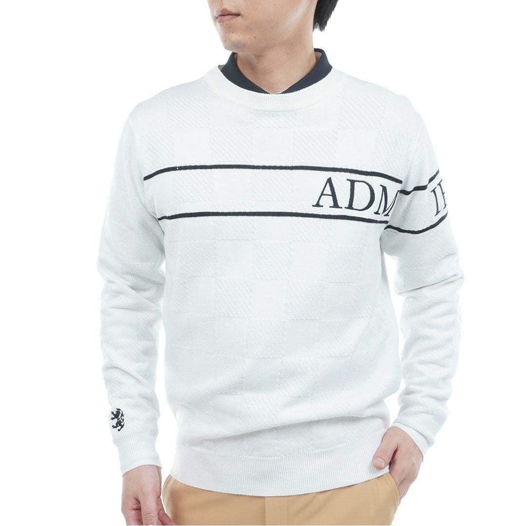 40％OFF】[アドミラル ゴルフ]メンズ ビッグロゴ クルーネックセーター
