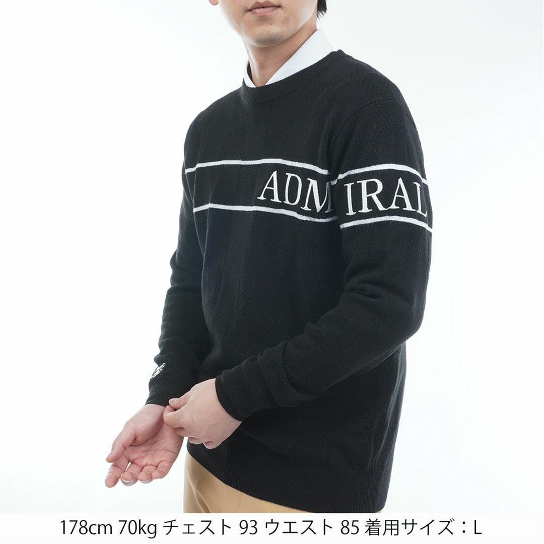 40％OFF】[アドミラル ゴルフ]メンズ ビッグロゴ クルーネックセーター