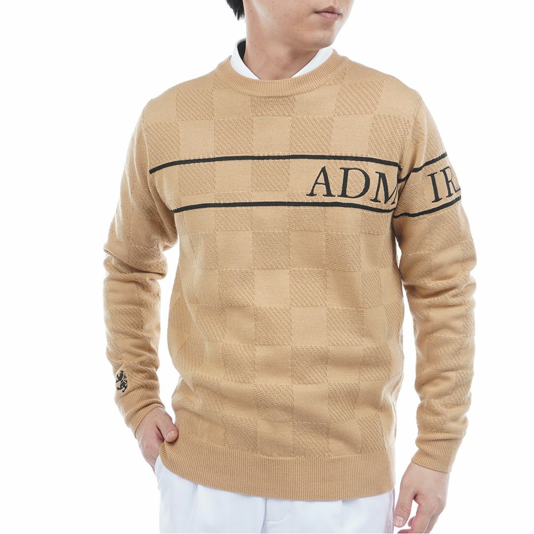 40％OFF】[アドミラル ゴルフ]メンズ ビッグロゴ クルーネックセーター