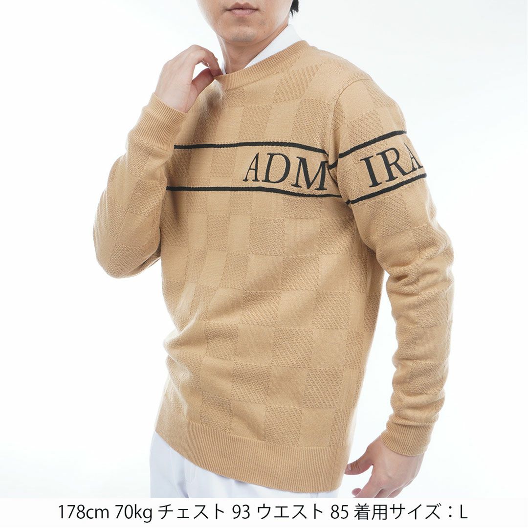 40％OFF】[アドミラル ゴルフ]メンズ ビッグロゴ クルーネックセーター