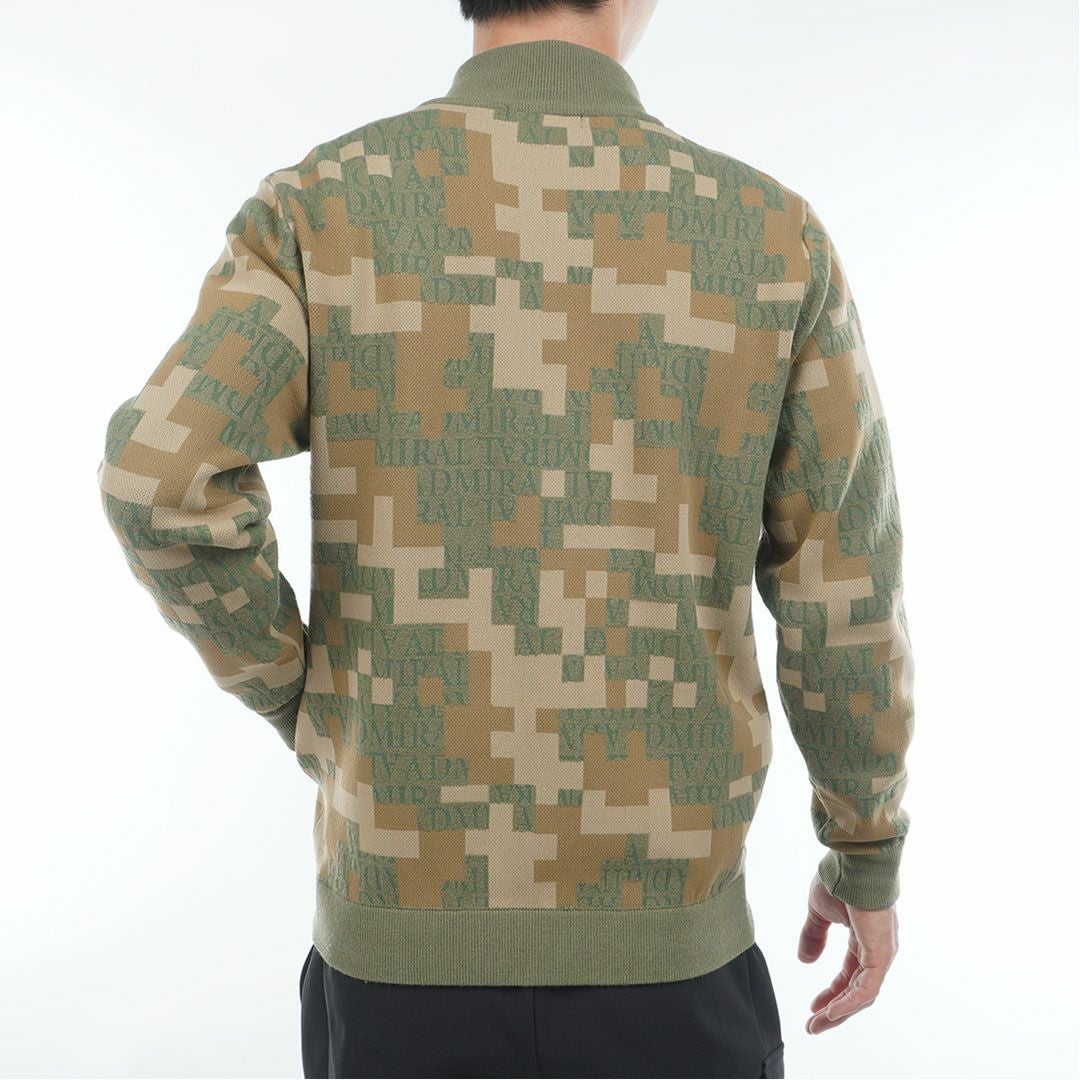 Admiral アドミラル カモ柄 クルーネックニット セーター 30％OFF】[アドミラル ゴルフ]メンズ モザイクカモフラージュ
