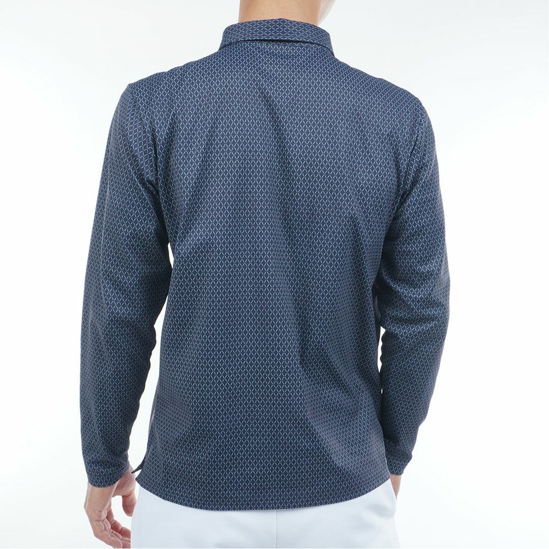 アドミラル ゴルフ Admiral GOLF メンズ メンズ 小紋柄 裏起毛シャツ ADMA574 詳細10