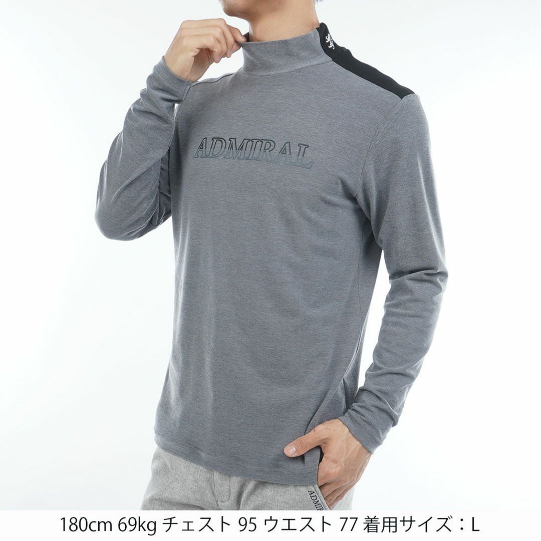アドミラル ゴルフ Admiral GOLF メンズ メンズ スエード起毛　ハイネックシャツ ADMA575 詳細8