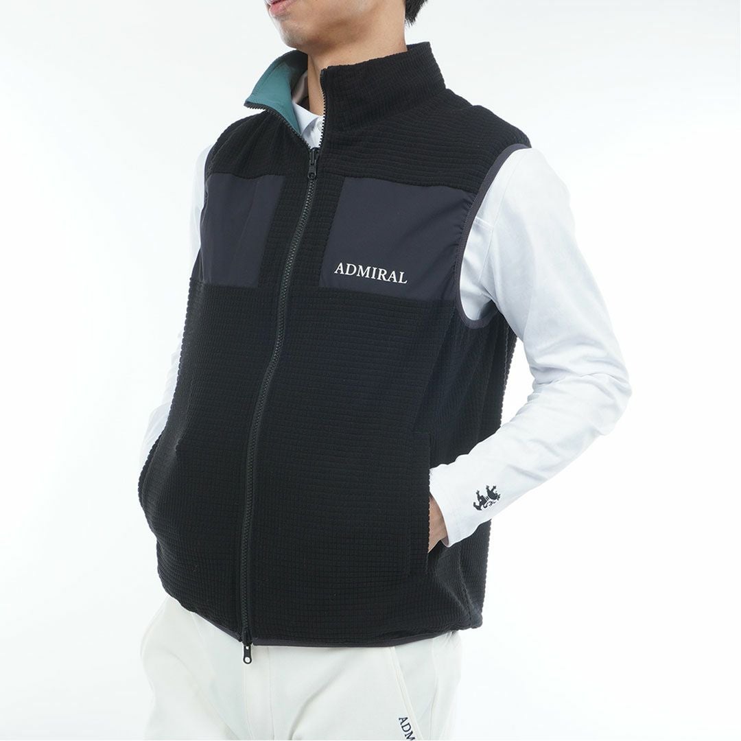アドミラル Admiral ベスト メンズ リバーシブルフリースコンビベスト 30％OFF】[アドミラル ゴルフ]メンズ リバーシブル ボアベスト
