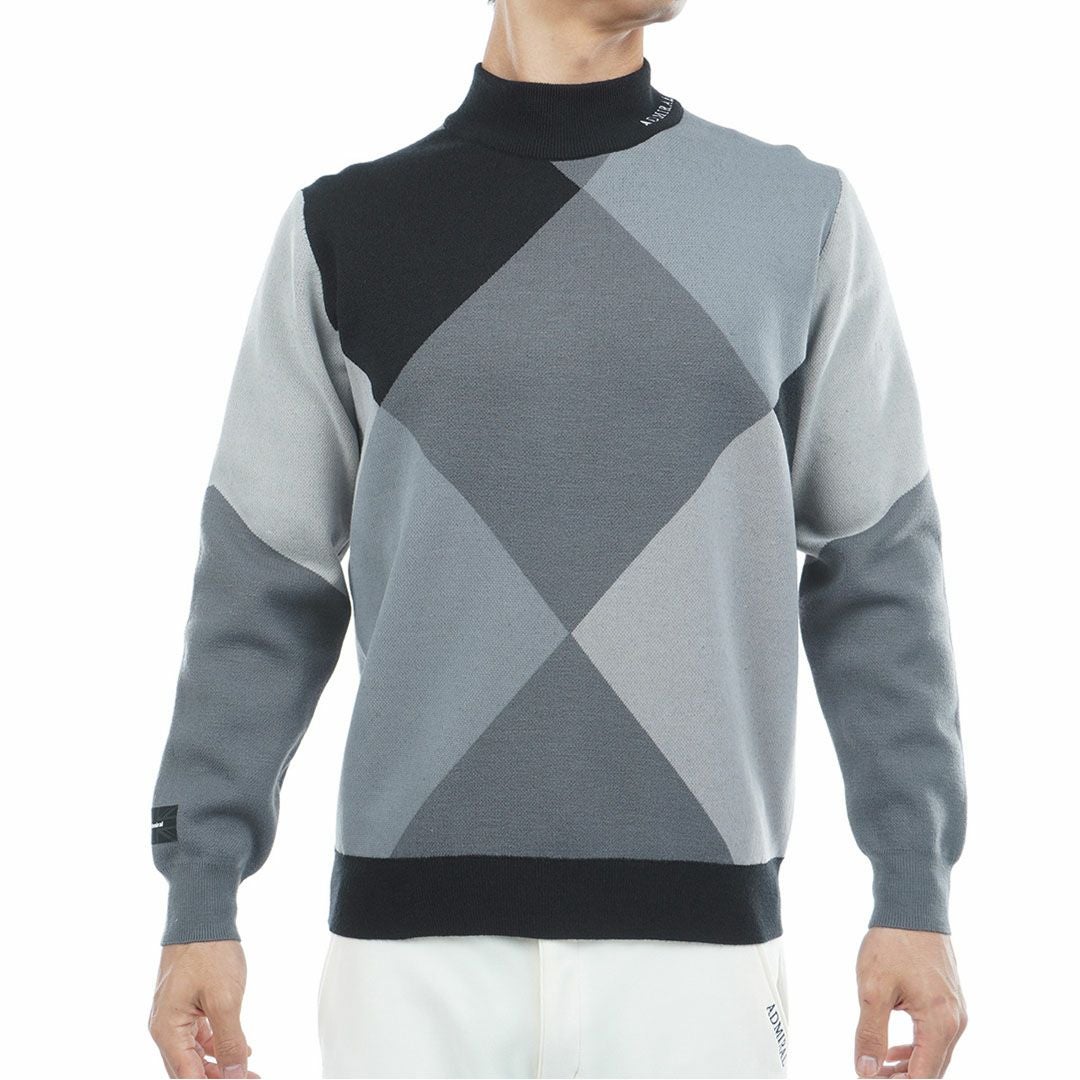 アドミラル ゴルフ Admiral GOLF メンズ メンズ アーガイル ハイネックセーター ADMA579 詳細1