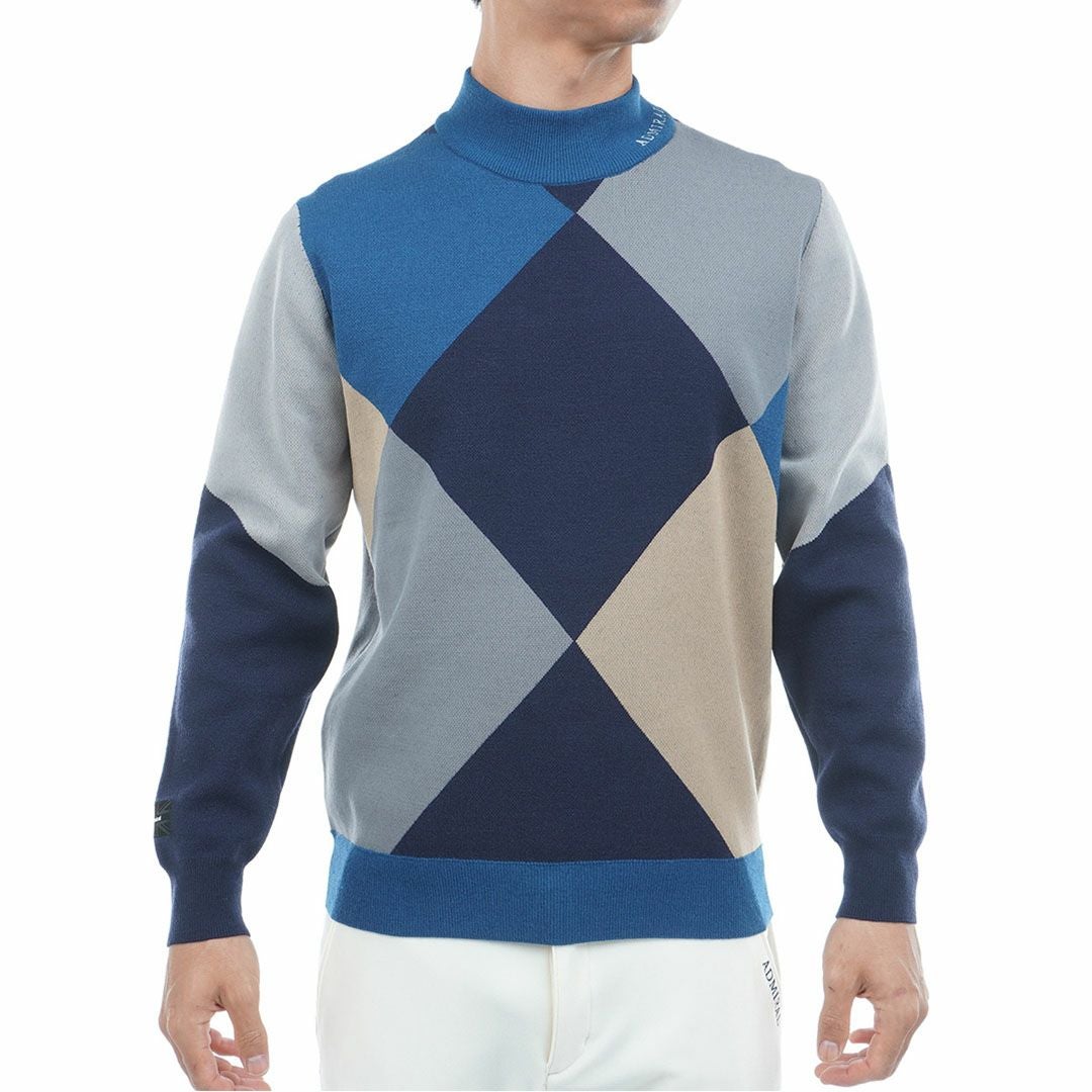 アドミラル ゴルフ Admiral GOLF メンズ メンズ アーガイル ハイネックセーター ADMA579 詳細4