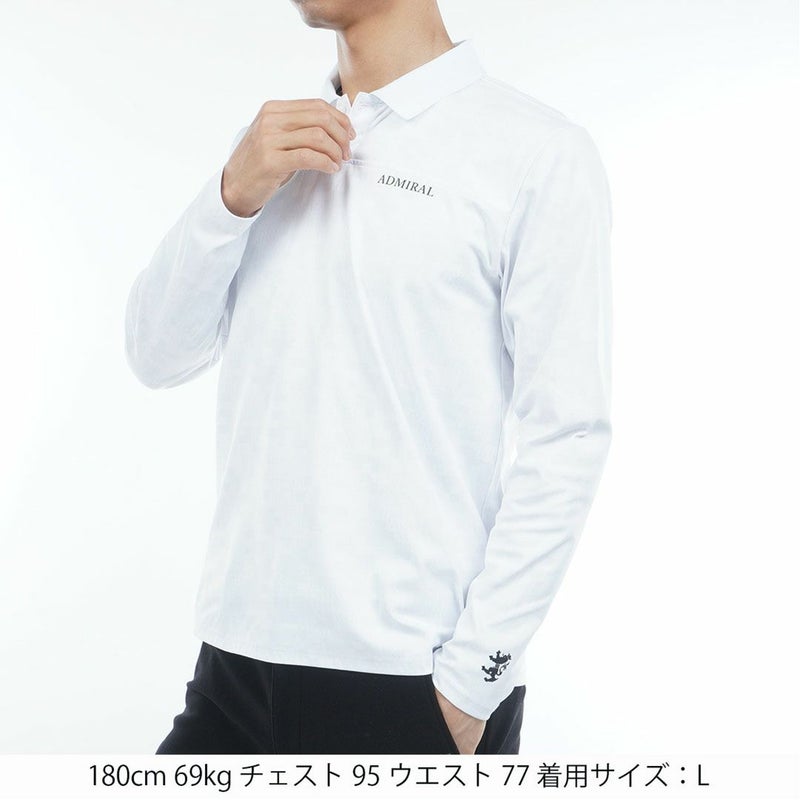 アドミラル ゴルフ Admiral GOLF メンズ メンズ モザイクカモフラージュ裏起毛 長袖ポロシャツ ADMA580 詳細2