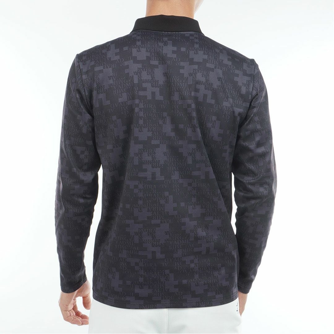 アドミラル ゴルフ Admiral GOLF メンズ メンズ モザイクカモフラージュ裏起毛 長袖ポロシャツ ADMA580 詳細7