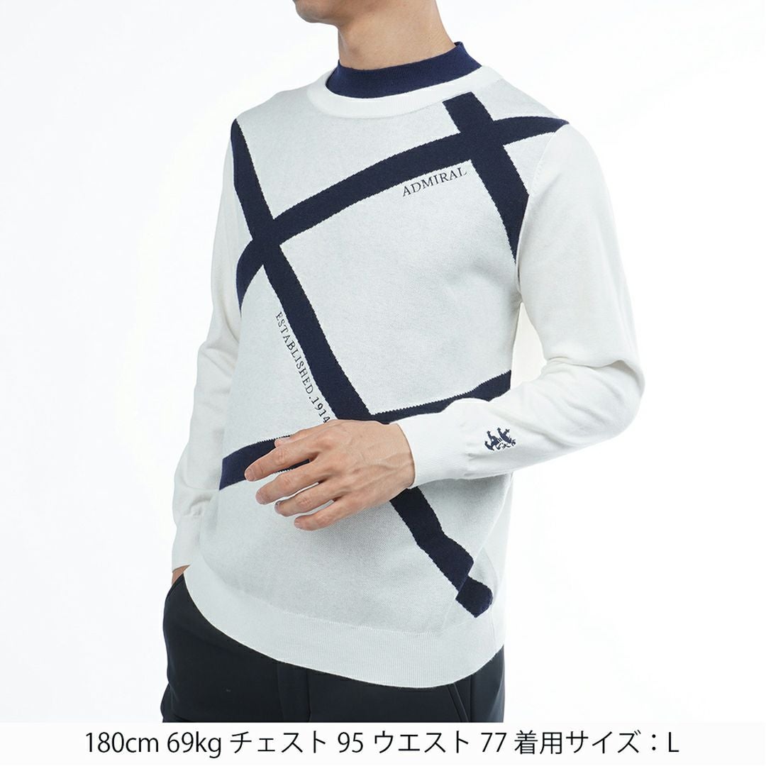 アドミラル ゴルフ Admiral GOLF メンズ メンズ ホカタッチ レイヤードモックネックセーター ADMA589 詳細2