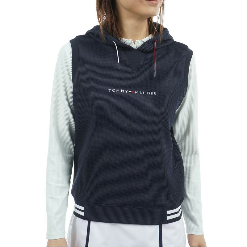 トミー ヒルフィガー ゴルフ Tommy Hilfiger Golf レディース レディース ワッフル スウェットフーディーベスト THLA551 詳細4
