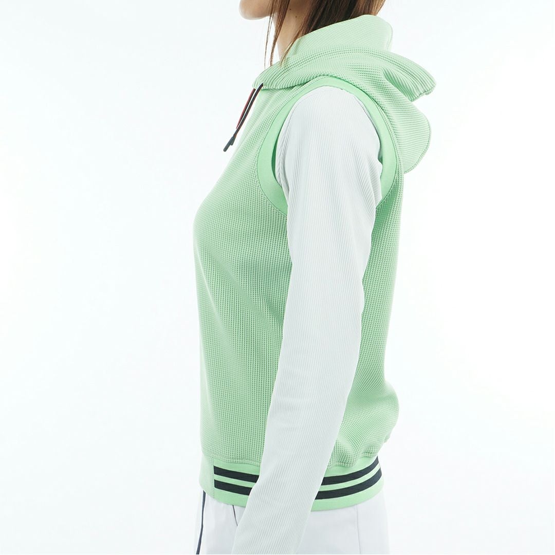 トミー ヒルフィガー ゴルフ Tommy Hilfiger Golf レディース レディース ワッフル スウェットフーディーベスト THLA551 詳細9