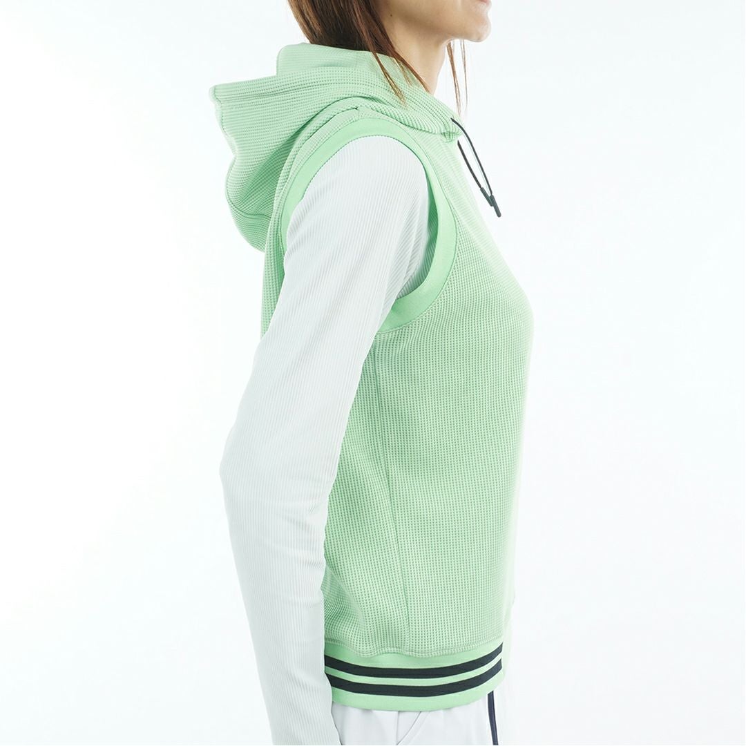 トミー ヒルフィガー ゴルフ Tommy Hilfiger Golf レディース レディース ワッフル スウェットフーディーベスト THLA551 詳細11