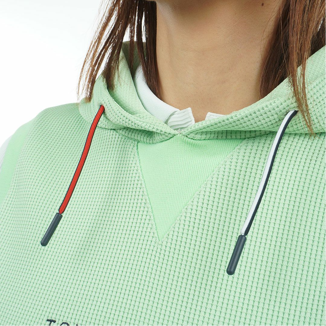 トミー ヒルフィガー ゴルフ Tommy Hilfiger Golf レディース レディース ワッフル スウェットフーディーベスト THLA551 詳細13