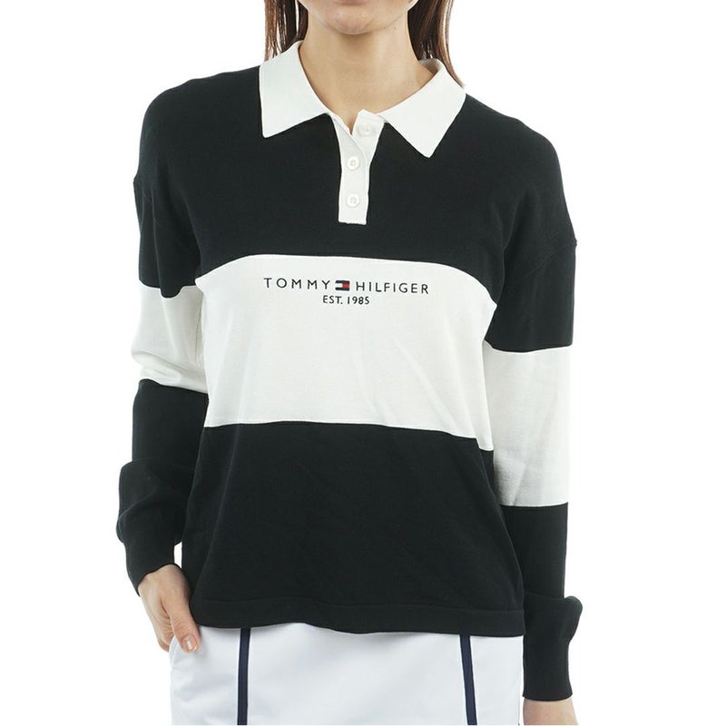 トミー ヒルフィガー ゴルフ Tommy Hilfiger Golf レディース レディース ラガー長袖 ニットシャツ THLA553 詳細1