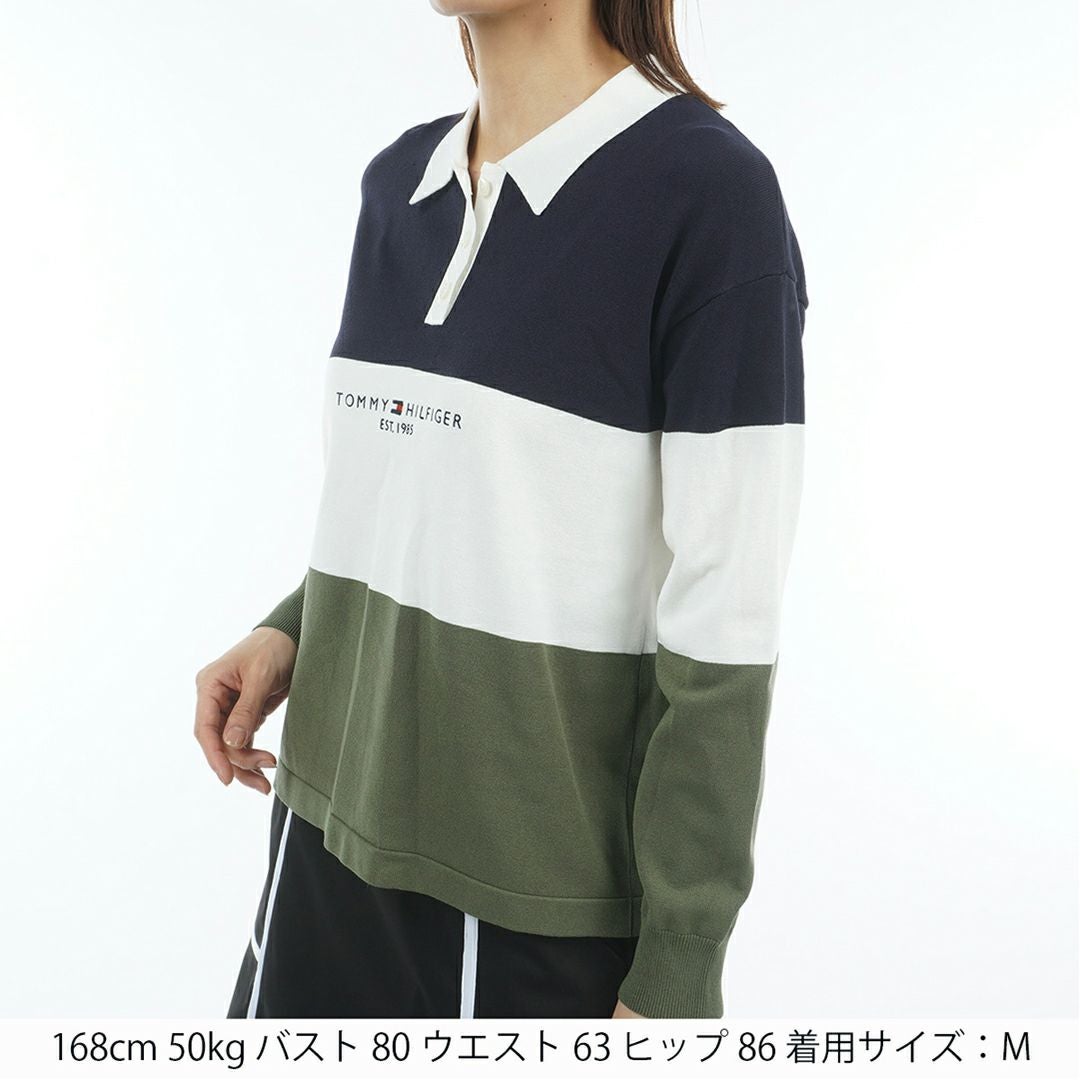 40％OFF】[トミーヒルフィガー]レディース ラガー長袖 ニットシャツ