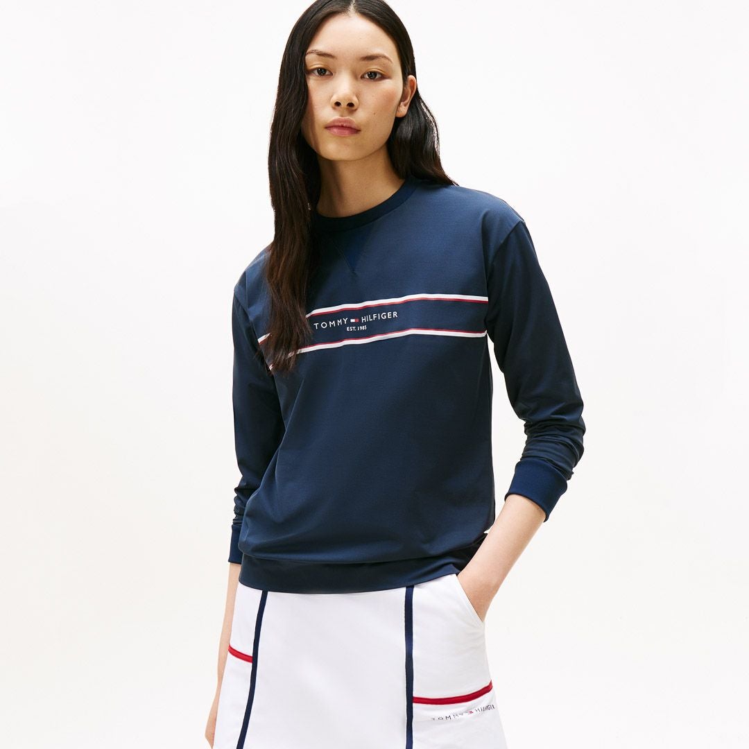 トミー ヒルフィガー ゴルフ Tommy Hilfiger Golf レディース レディース フロントロゴ 長袖スウェットシャツ THLA560 詳細24