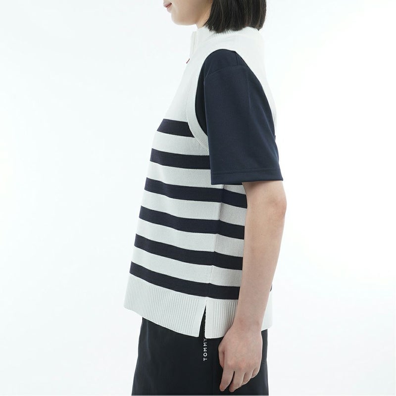 トミー ヒルフィガー ゴルフ Tommy Hilfiger Golf レディース レディース フロントロゴ ハイネック ノースリーブニット THLA561 詳細3