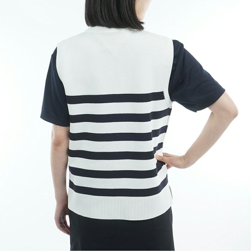 トミー ヒルフィガー ゴルフ Tommy Hilfiger Golf レディース レディース フロントロゴ ハイネック ノースリーブニット THLA561 詳細4