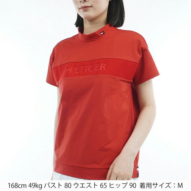 トミー ヒルフィガー ゴルフ Tommy Hilfiger Golf レディース レディース エンボスロゴ 半袖モックネックシャツ THLA562 詳細8