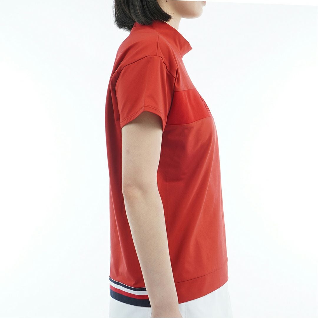 トミー ヒルフィガー ゴルフ Tommy Hilfiger Golf レディース レディース エンボスロゴ 半袖モックネックシャツ THLA562 詳細11