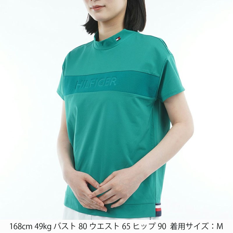 トミー ヒルフィガー ゴルフ Tommy Hilfiger Golf レディース レディース エンボスロゴ 半袖モックネックシャツ THLA562 詳細17