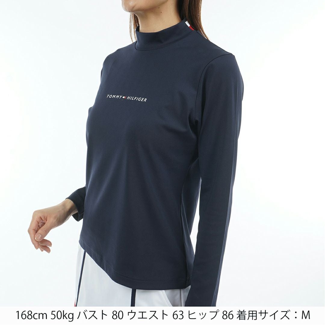 トミーヒルフィガー　モックネックシャツ　サイズM ネイビー　新品未使用 40％OFF】[トミーヒルフィガー]レディース ベア天 長袖モックネック